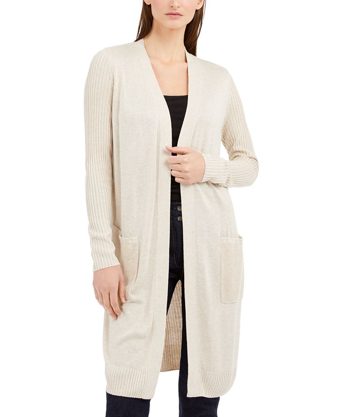 ribbed duster cardigan