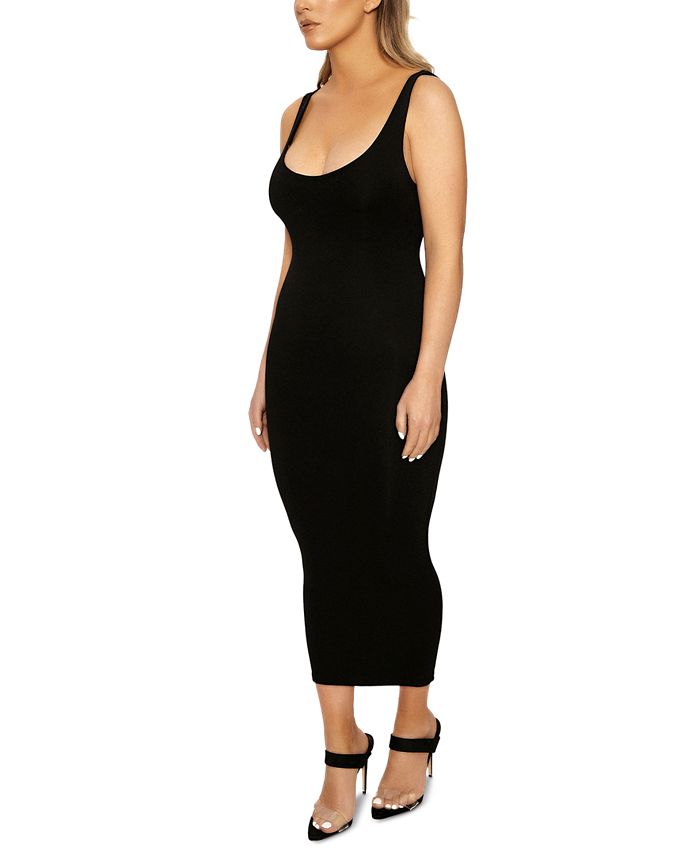 naked wardrobe hourglass midi dress