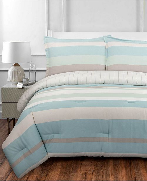 Nouvelle Home Coastal Stripe Comforter Sets Reviews Comforters Fashion Bed Bath Macy S