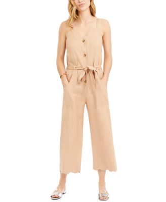 linen petite jumpsuit