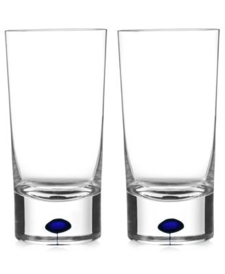 Пара голубых коктейлей для хайбола Orrefors Intermezzo Blue