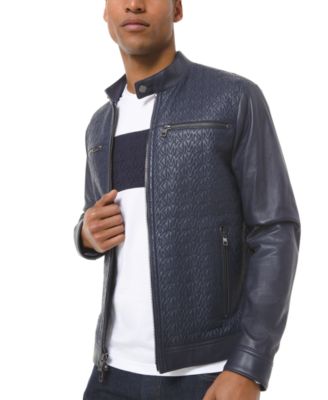 macys michael kors mens leather jacket