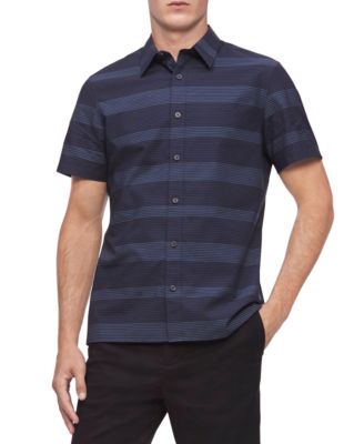 calvin klein men's short sleeve dress shirts