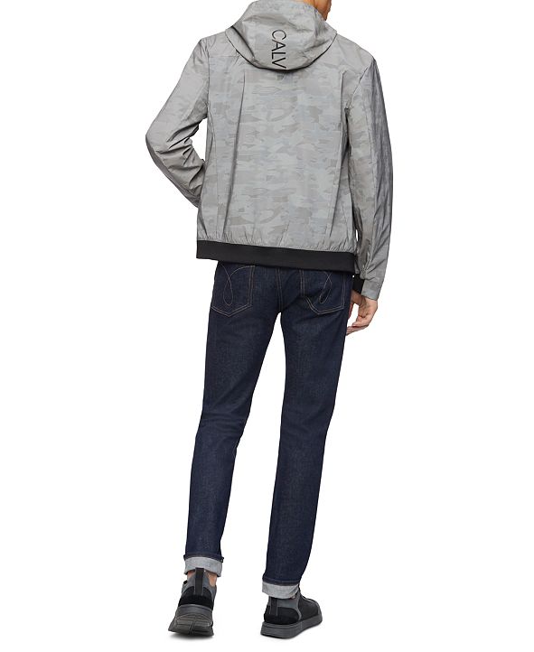 calvin klein camouflage coats & jackets