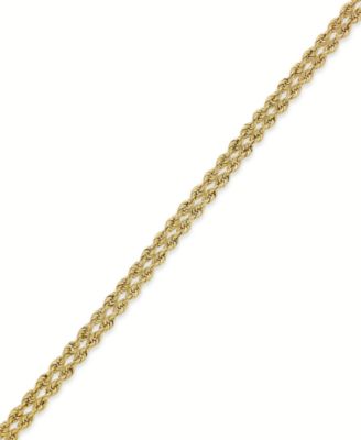 Macy's 10k Gold Bracelet, Rope Bracelet 