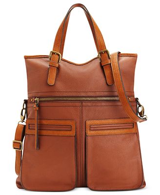 Franco Sarto Handbag, Fulton Large Leather Fold Over Tote - Handbags ...