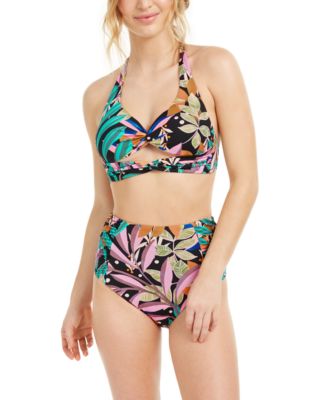 halter top high waisted bikini