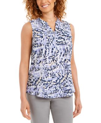 macys sleeveless tops