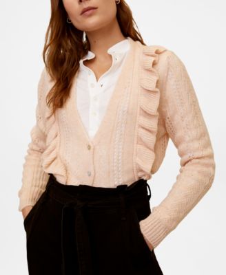 mango openwork knit cardigan