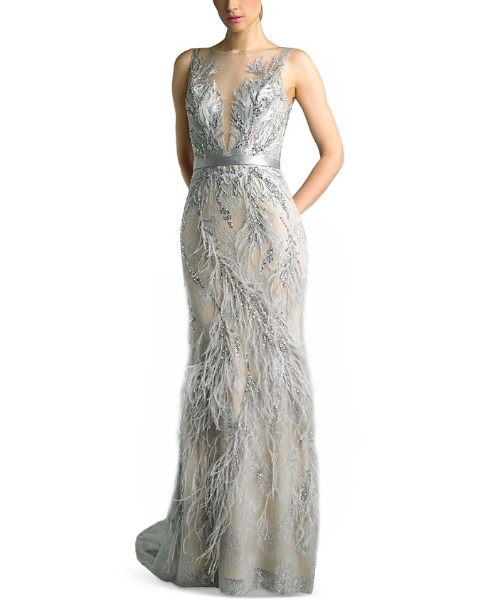 basix black label embroidered ball gown