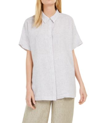 macys womens linen shirts