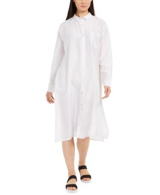 eileen fisher silk shirtdress