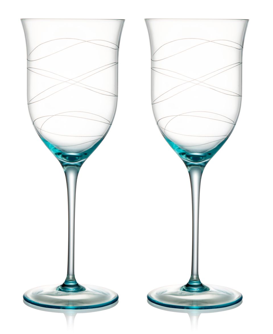 Nambe Set of 2 Motus Colored Stemware Collection  