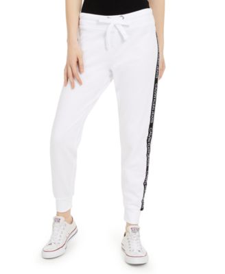 performance logo tape drawstring joggers