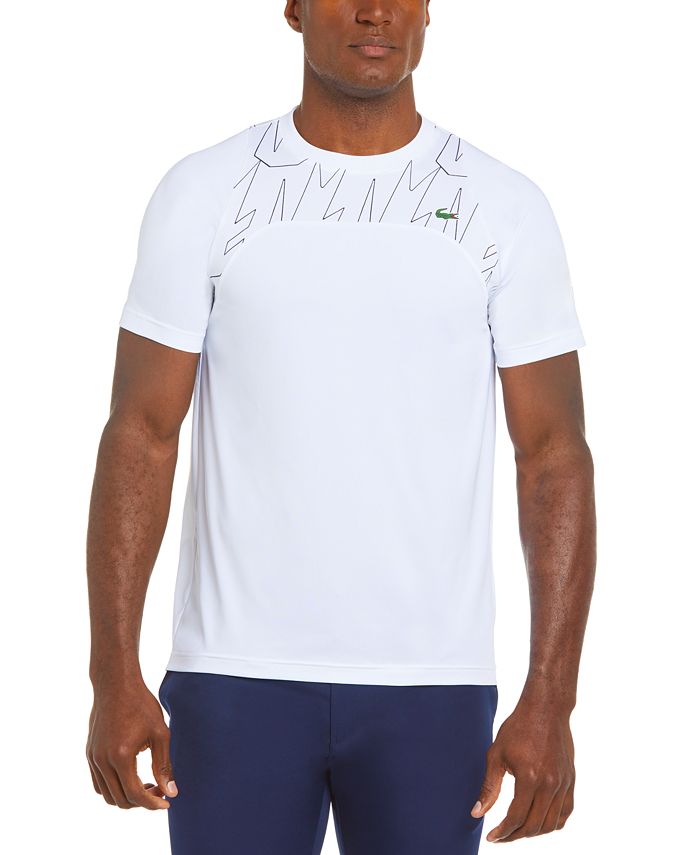 Lacoste Men S Sport Novak Djokovic Colorblocked Off Court T Shirt Reviews T Shirts Men Macy S
