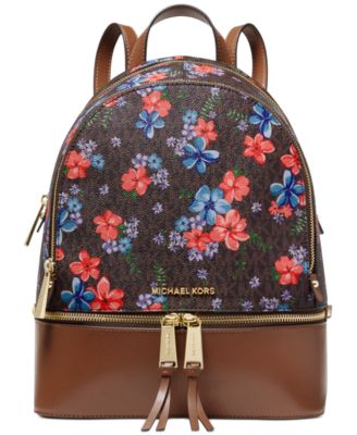 michael kors backpack flowers