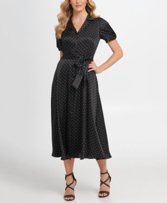 dkny polka dot dress