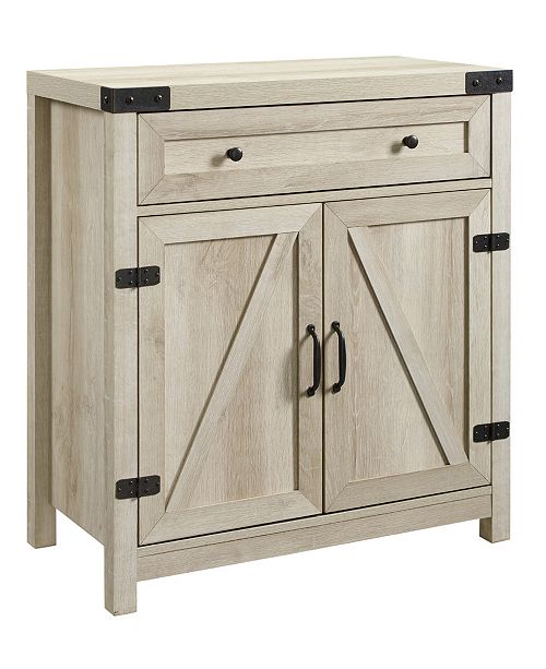 Walker Edison 30 Farmhouse Barn Door Accent Cabinet Reviews Furniture Macy S