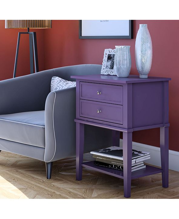 A Design Studio Primrose Accent Table with 2 Drawers & Reviews