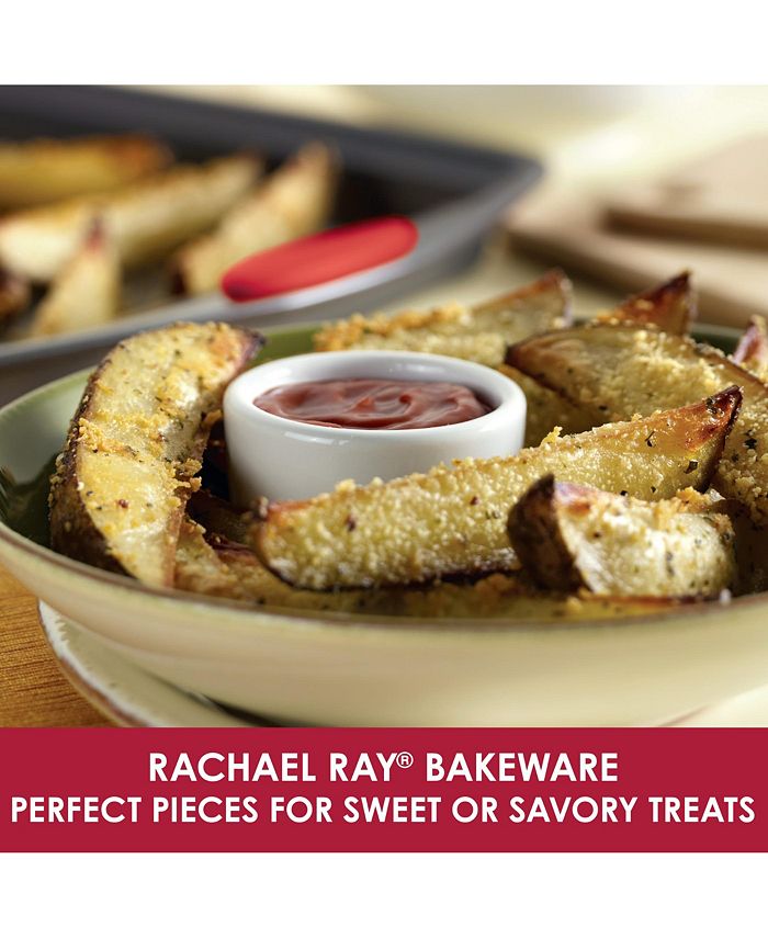 rachael ray 3 piece nonstick bakeware cookie pan set