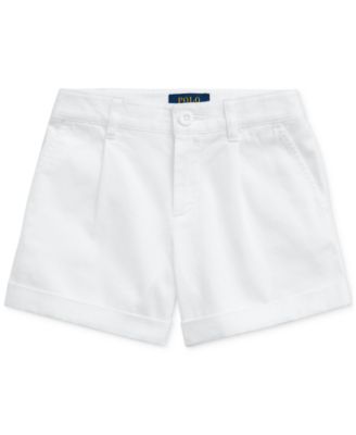 girls white chino shorts