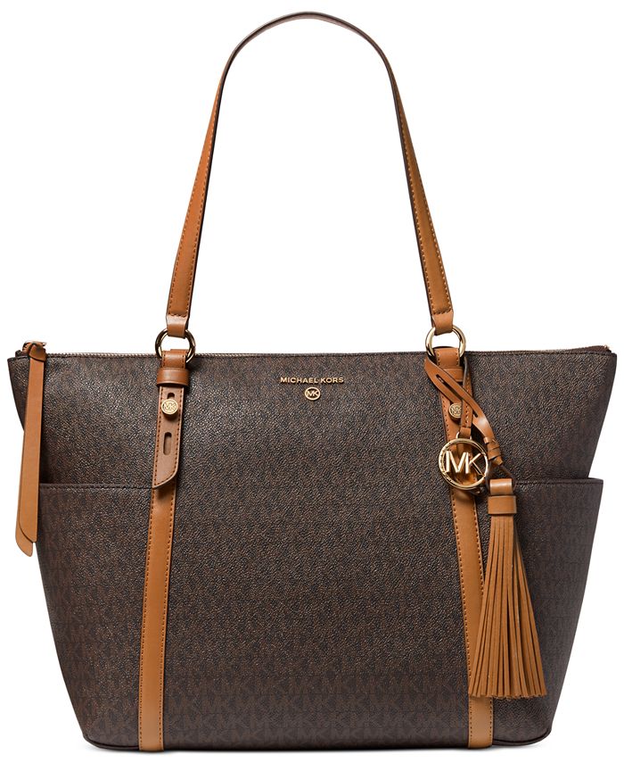 Michael Kors Signature Sullivan Large Top Zip Tote & Reviews - Handbags ...