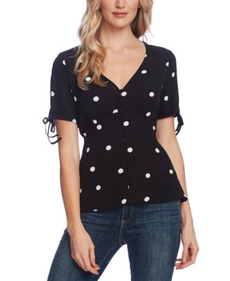 macys polka dot blouse