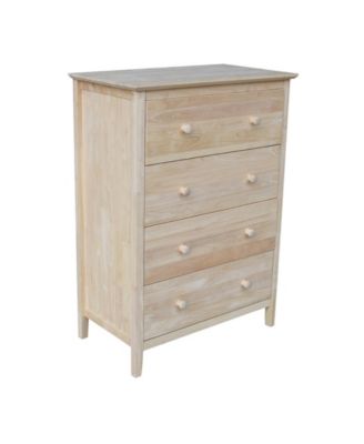 Международный концептуальный комод с 4 выдвижными ящиками белого цвета