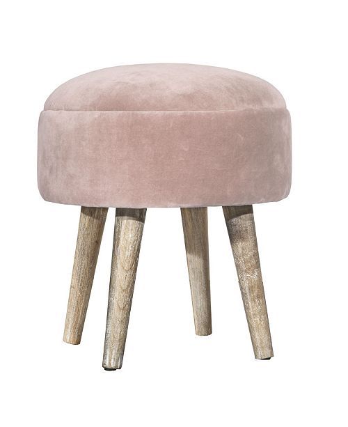 Hillsdale Upholstered Backless Pouf Non Swivel Vanity Stool Reviews Furniture Macy S