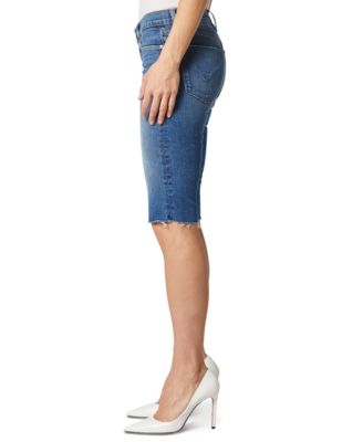 knee length cut off jeans