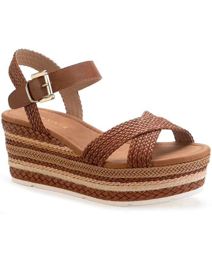 Sun + Stone Callie Wedge Sandals, Created for Macy's & Reviews ...