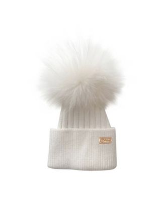 white pom pom hat baby
