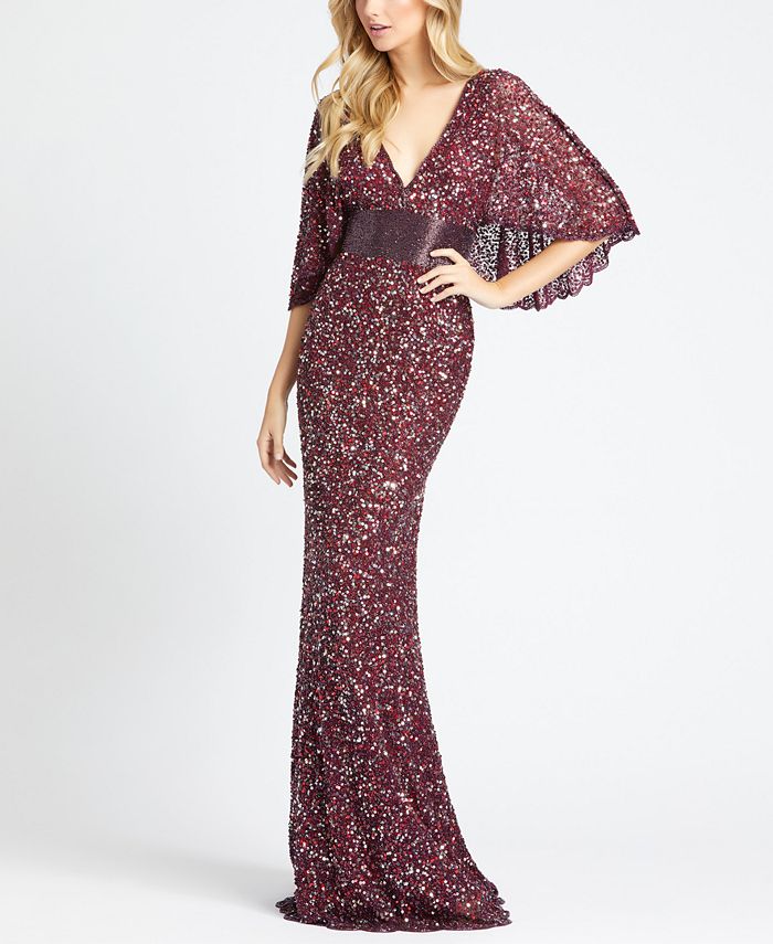 Mac Duggal Embellished Capelet Gown Reviews Dresses Women Macy S