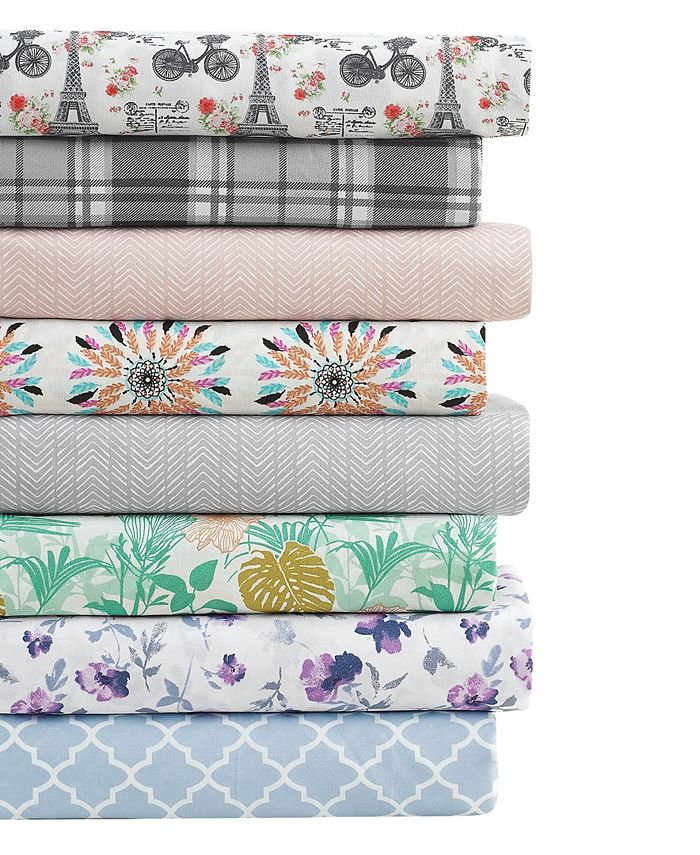 Sanders Sander Home Fashion 3 Piece Twin Size Printed Microfiber Sheet