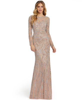 sequin gown with sleeves
