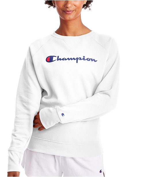 Champion Women's Powerblend Graphic Boyfriend Sweatshirt & Reviews - Women  - Macy's