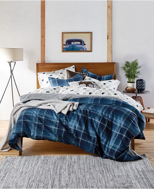 G H Bass Co Heartland Plaid Cotton Flannel Reversible Full Queen Comforter Set Reviews Comforters Fashion Bed Bath Macy S