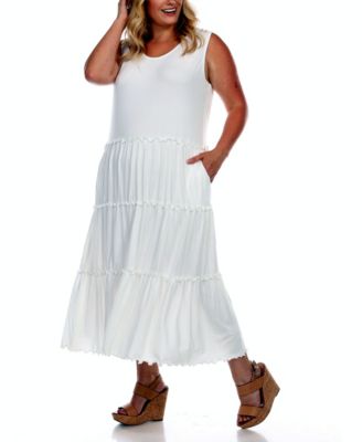 macy's white midi dress