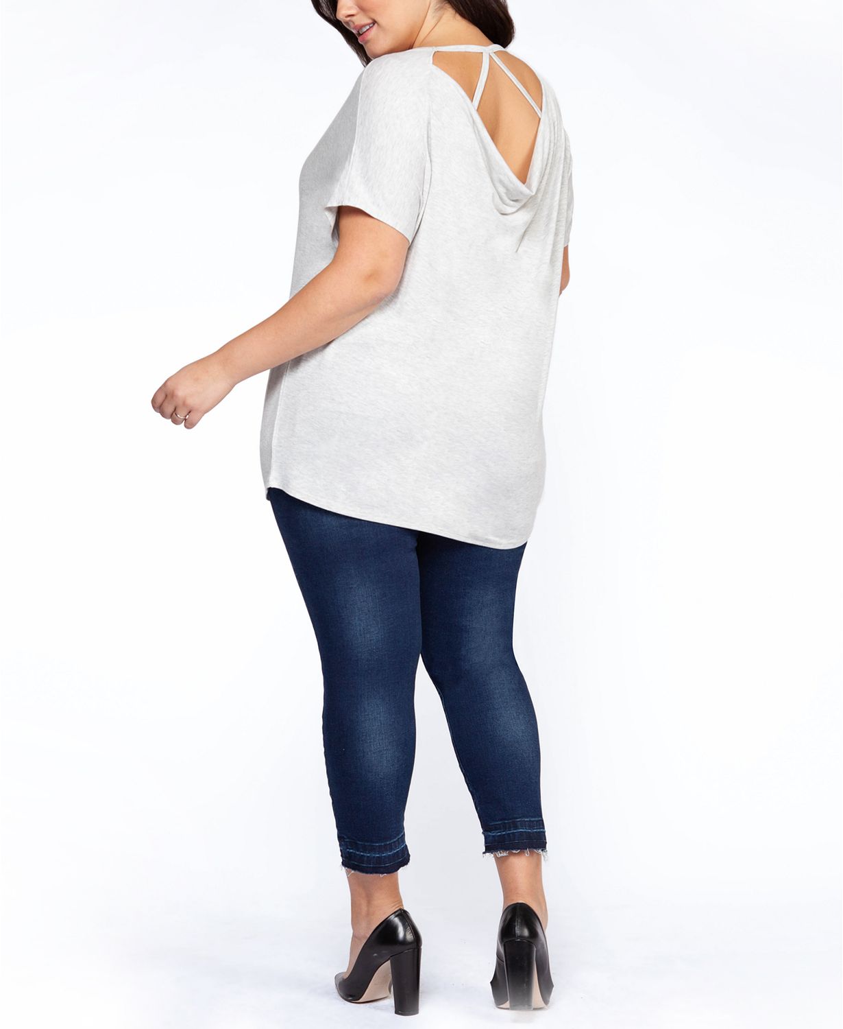 (50% OFF Deal) Plus Size Strappy-Back T-Shirt $19.50