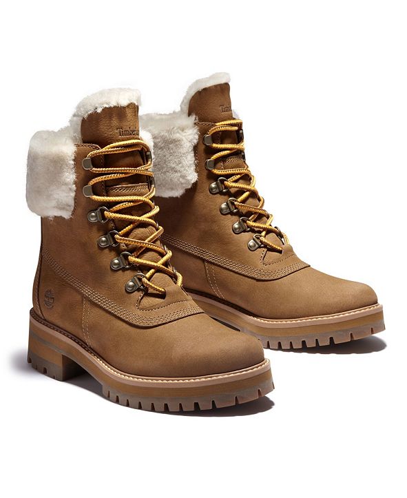 timberland women's courmayeur valley shearling wp boot