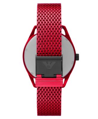 red armani watch