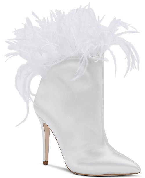 Jessica Simpson Prixey Feather Booties Reviews Boots Shoes Macy S