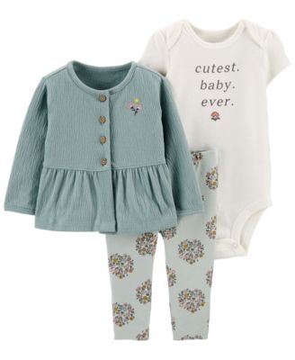 carters baby girl 3 piece set