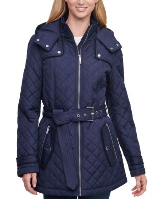 Tommy Hilfiger Belted Hooded Quilted 