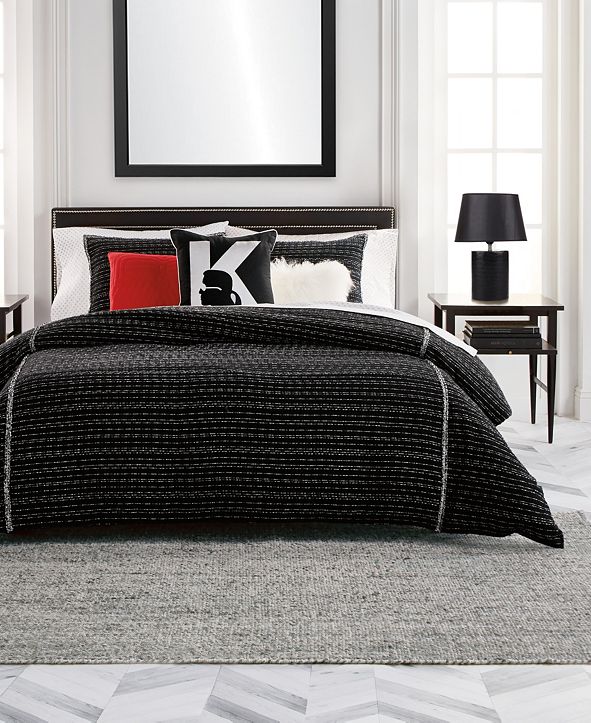 Karl Lagerfeld Paris Tweed Classique 3 Piece Comforter Set, King