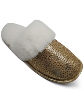 faux sheepskin slippers