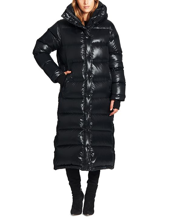S13 Harper High-Shine Maxi Hooded Puffer Coat & Reviews - Coats - Women ...
