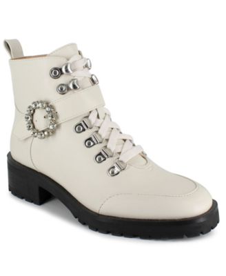 Irina Lace Up Buckle Hiker Booties 