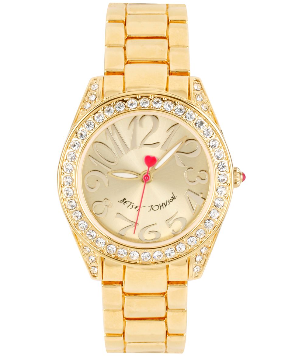 Betsey Johnson Watch, Womens Gold Tone Bracelet 32mm BJ00268 02