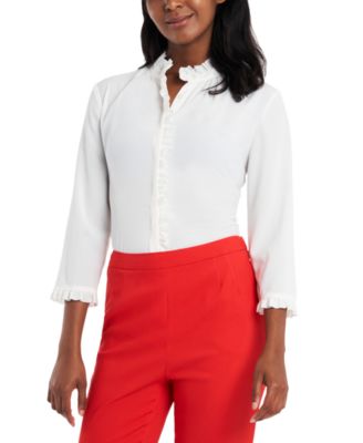 macy's ruffle blouse